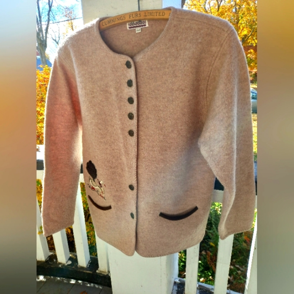 Vintage 100% Wool Button up Cardigan